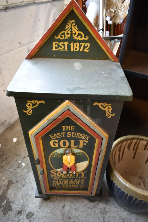 ALL ONE MONEY! Lot of 3 Items; Podium, Cabinet and Planter. 23x21x44, 14.5x10x38, 14.5x14.5x13 - Image 3 of 6