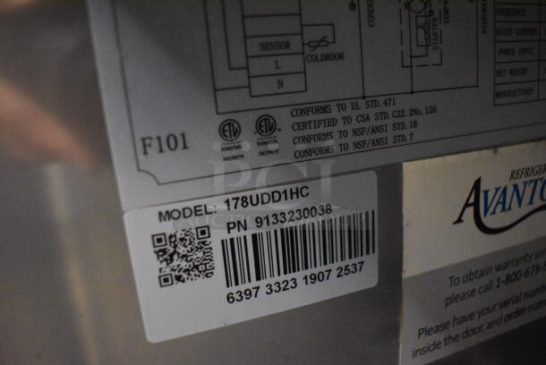 Avantco 178UDD1HC Stainless Steel Commercial Direct Draw Kegerator w/ Beer Tower and Coupler on Commercial Casters. 115 Volts, 1 Phase. 23.5x30.5x51. Tested and Working! - Image 8 of 8
