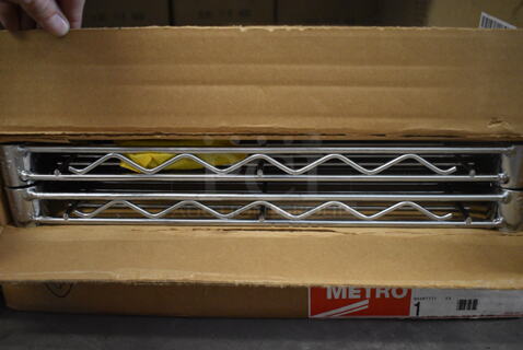 ALL ONE MONEY! Lot of 4 BRAND NEW IN BOX! Metro Chrome Finish Wire Shelves. 36x18x1.5