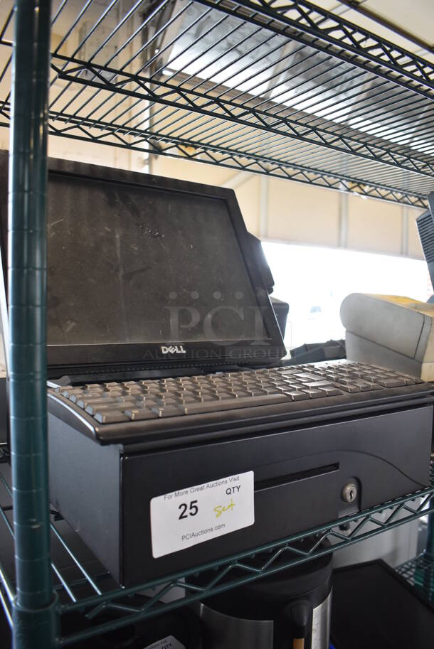 ALL ONE MONEY! Lot of Dell 15" POS Monitor w/ Epson M244A Receipt Printer and Metal Cash Drawer - Image 6 of 6