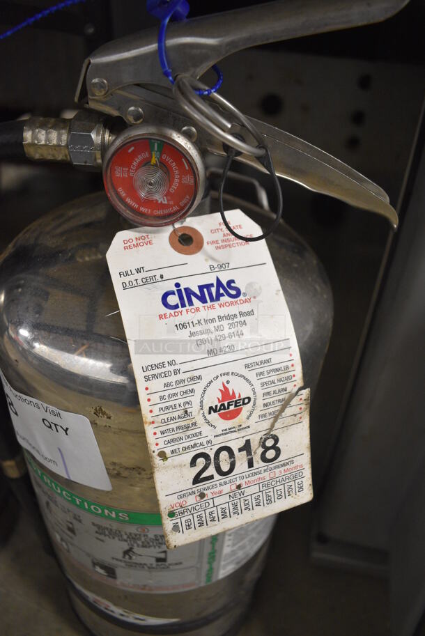 Amerex Wet Chemical Fire Extinguisher. 7.5x6.5x20 - Image 3 of 3