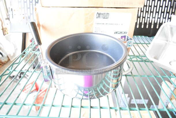 3 BRAND NEW SCRATCH AND DENT! Items Including 37 Choice 176SAUCE4CH 4 oz. Hammered Copper-Plated Stainless Steel Round Sauce Cup, Carnival King 382PM3KETTLE 8 oz. Popcorn Kettle, Regency 600DW15 15" Ice Cream Dipper Well and Faucet Set. 3 Times Your Bid!  - Image 6 of 12
