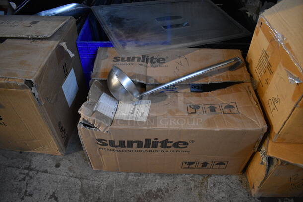 ALL ONE MONEY! Lot of Various Items Including Dishes, Lightbulbs and Utensils. Does Not Include Table. - Image 6 of 9