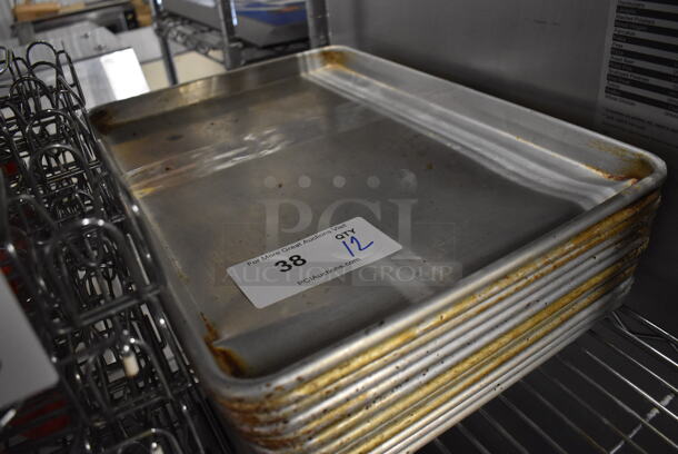 12 Metal Half Size Baking Pans. 13x18x1. 12 Times Your Bid! - Image 2 of 3