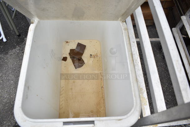 White Poly Ingredient Bin w/ White Poly Ice Bucket.  - Image 5 of 5