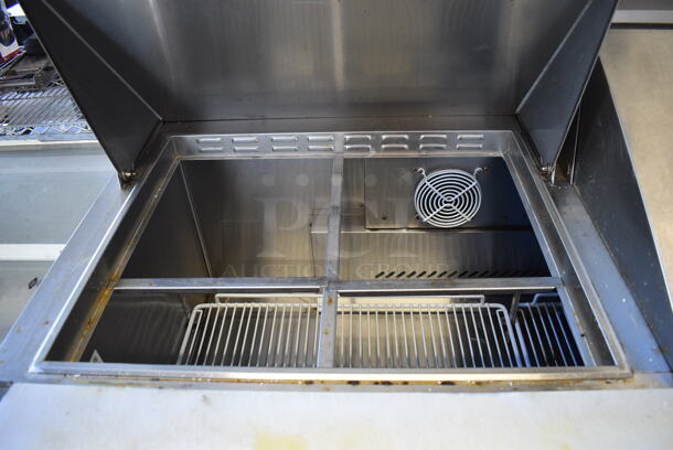 2015 Migali Model C-SP60-24BT Stainless Steel Commercial Sandwich Salad Prep Table Bain Marie Mega Top w/ Cutting Board on Commercial Casters. 115 Volts, 1 Phase. 62x35x48. Tested and Working! - Image 5 of 8