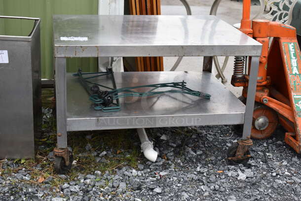 Stainless Steel Table w/ Under Shelf on Commercial Casters. 32x24x21 - Image 2 of 4