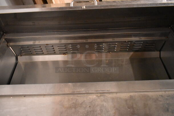 Avantco 178SCL2 Stainless Steel Commercial Sandwich Salad Prep Table Bain Marie Mega Top on Commercial Casters. 115 Volts, 1 Phase. Tested and Powers On But Does Not Get Cold
 - Image 2 of 8