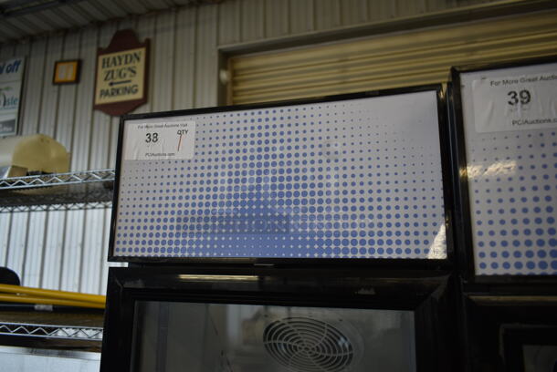 BRAND NEW SCRATCH AND DENT! Galaxy 177GDN5RBB Metal Commercial Single Door Reach In Cooler Merchandiser w/ Poly Coated Racks. 110-120 Volts, 1 Phase. Cannot Test Due To Cut Power Cord - Image 3 of 6