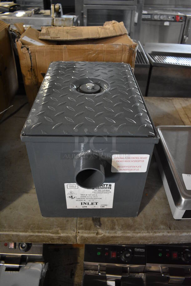 BRAND NEW SCRATCH AND DENT! Watts Model WD-4 Metal Commercial Grease Trap. 10x16x11.5