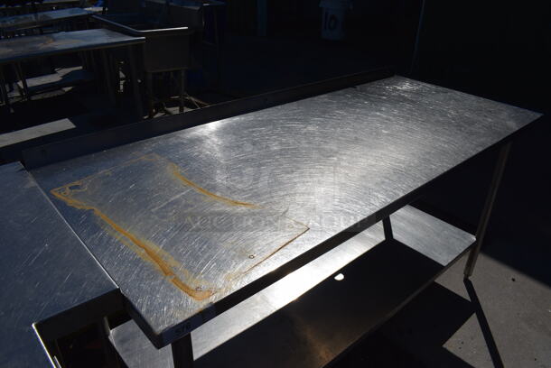 Stainless Steel Table w/ Stainless Steel Under Shelf. 70x30x37 - Image 2 of 3