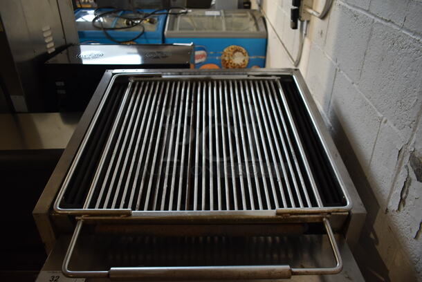 MagiKitch'n Stainless Steel Commercial Floor Style Natural Gas Powered Charbroiler Grill w/ Under Shelf. - Image 2 of 7