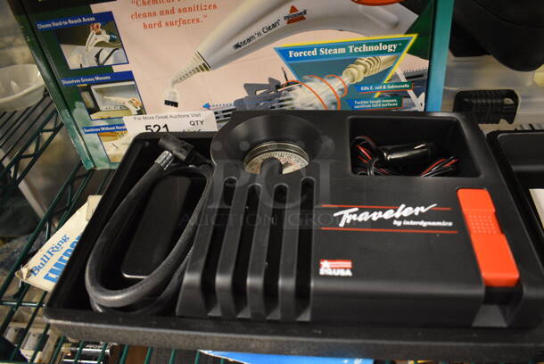 ALL ONE MONEY! Tier Lot of Various Items Including Bissell Hand Held Steam Cleaner, System One Car Care Products, Inter Compressor Portable Air Pump, Interdynamics Air Compressor Traveler, and Plier Kit - Image 7 of 8