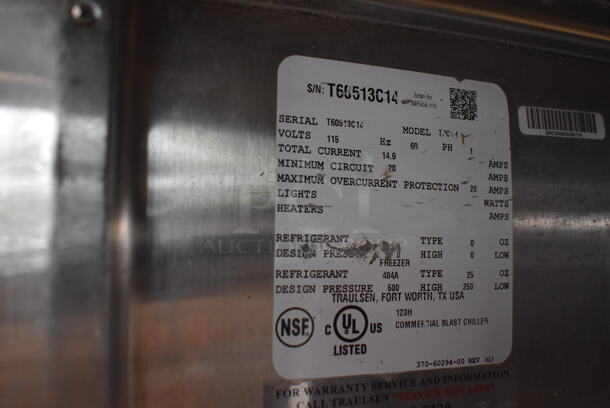 Traulsen TPCTH Stainless Steel Commercial Roll In Rack Blast Chiller w/ Metal Pan Rack on Commercial Casters. 115 Volts, 1 Phase. Cannot Test - Unit Was Previously Hardwired - Image 4 of 4