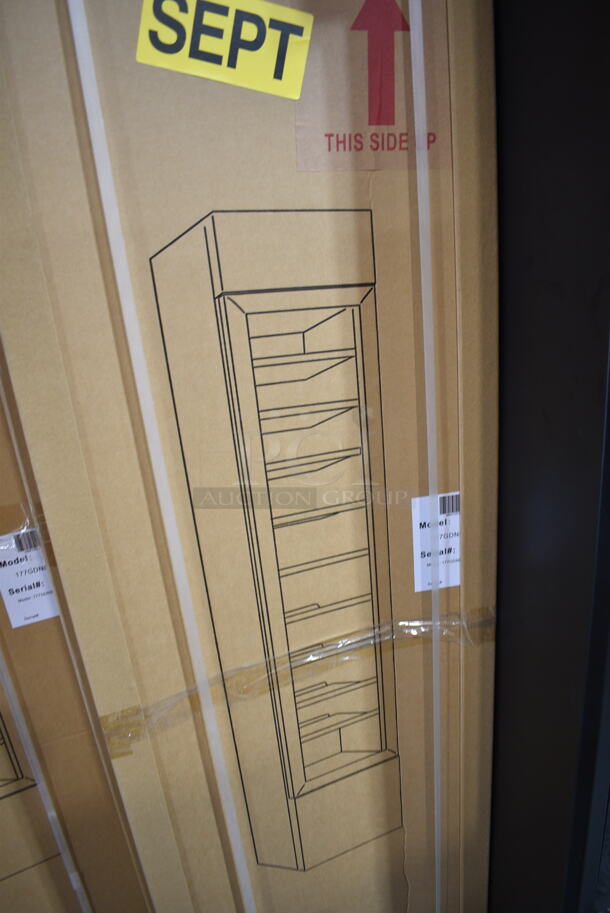 BRAND NEW IN BOX! Galaxy 177GDN5RBB Metal Commercial Single Door Reach In Cooler Merchandiser w/ Poly Coated Racks and LED Lighting. 110-120 Volts, 1 Phase. - Image 2 of 3