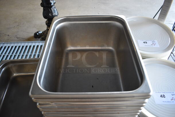 11 Stainless Steel 1/2 Size Drop In Bins. 1/2x6. 11 Times Your Bid! - Image 2 of 4
