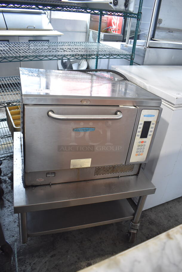 Turbochef NGC Commercial Stainless Steel Countertop Rapid Cook Oven With Oven Cart On Commercial Casters. 208-240V.