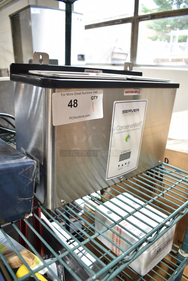 BRAND NEW SCRATCH AND DENT! Server CW-T Stainless Steel ConserveWell Utensil Holder with Timer. 120 Volts, 1 Phase.  - Image 4 of 5