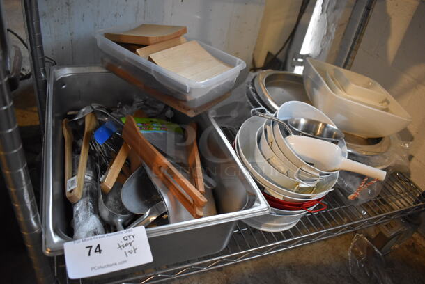 ALL ONE MONEY! Tier Lot of Various Items Including Ceramic Bowls and Utensils - Image 2 of 6