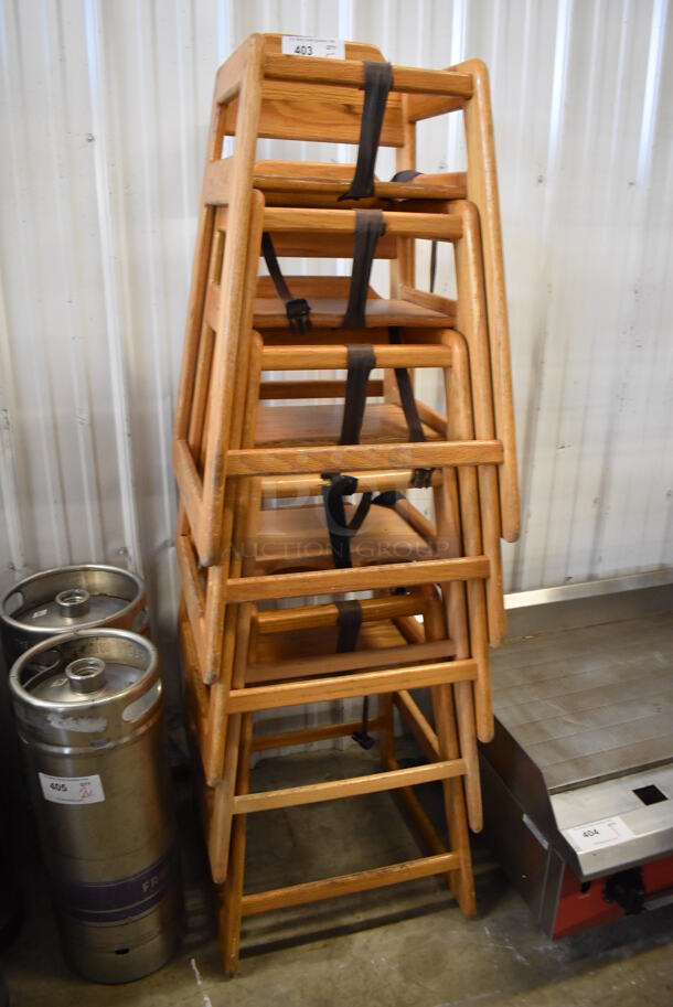 5 Wooden High Chairs. 20x20x29. 5 Times Your Bid! - Image 2 of 3