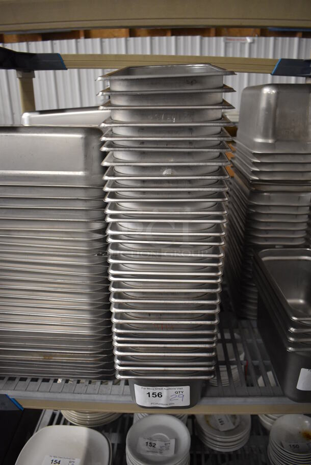 24 Stainless Steel 1/3 Size Drop In Bins. 1/3x4. 24 Times Your Bid!