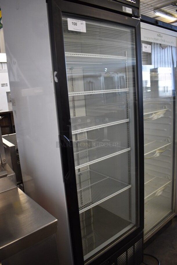 2019 Habco Model SE18 Metal Commercial Single Door Reach In Cooler Merchandiser w/ Poly Coated Racks. 115 Volts, 1 Phase. 24.5x24.5x79. Tested and Working! - Image 3 of 5