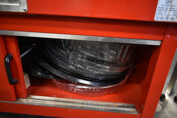 Duke DPAH-3HF M Metal Commercial 3 Well Steam Table w/ Sneeze Guard and 3 Lids on Commercial Casters. 120 Volts, 1 Phase. Tested and Working! - Image 6 of 7