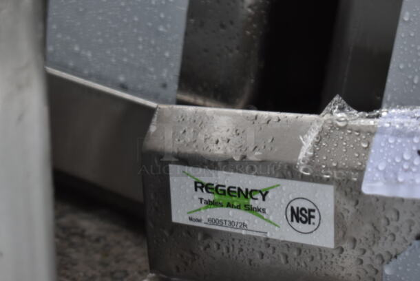 BRAND NEW SCRATCH AND DENT! Regency 600ST3072R 30" x 72" 16 Gauge Stainless Steel Work Table with Sink. No Under Shelf or Legs. - Image 5 of 5