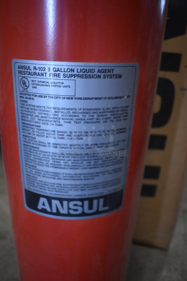 BRAND NEW IN BOX! Ansul Model R102-3 Metal Fire Suppression Tank. 7.5x7.5x23 - Image 2 of 3
