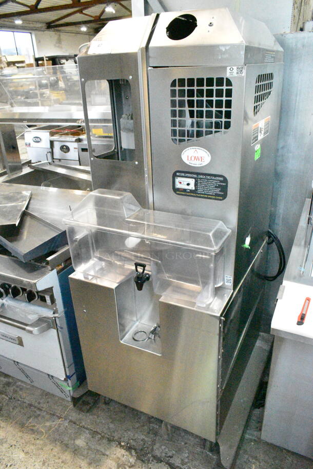 Fresh N Squeeze POS-1 Stainless Steel Commercial Floor Style Automatic Citrus Juicer on Commercial Casters. 120 Volts, 1 Phase. Tested and Working! - Image 1 of 8