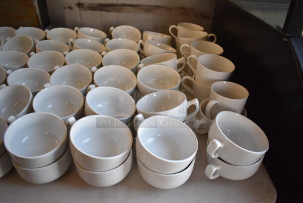 ALL ONE MONEY! Lot of 132 Various White Ceramic Mugs. Includes 6x4.5x2.5 - Image 2 of 6