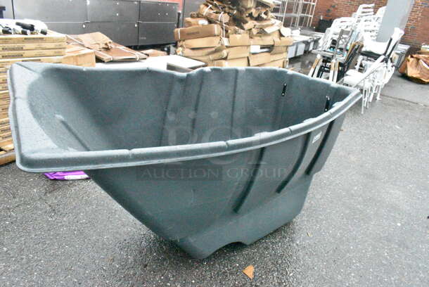 BRAND NEW SCRATCH AND DENT! Lavex 475AG102TBGY 1 Cubic Yard Gray Light-Duty Tilt Truck / Trash Cart (850 lb. Capacity) - Image 5 of 7
