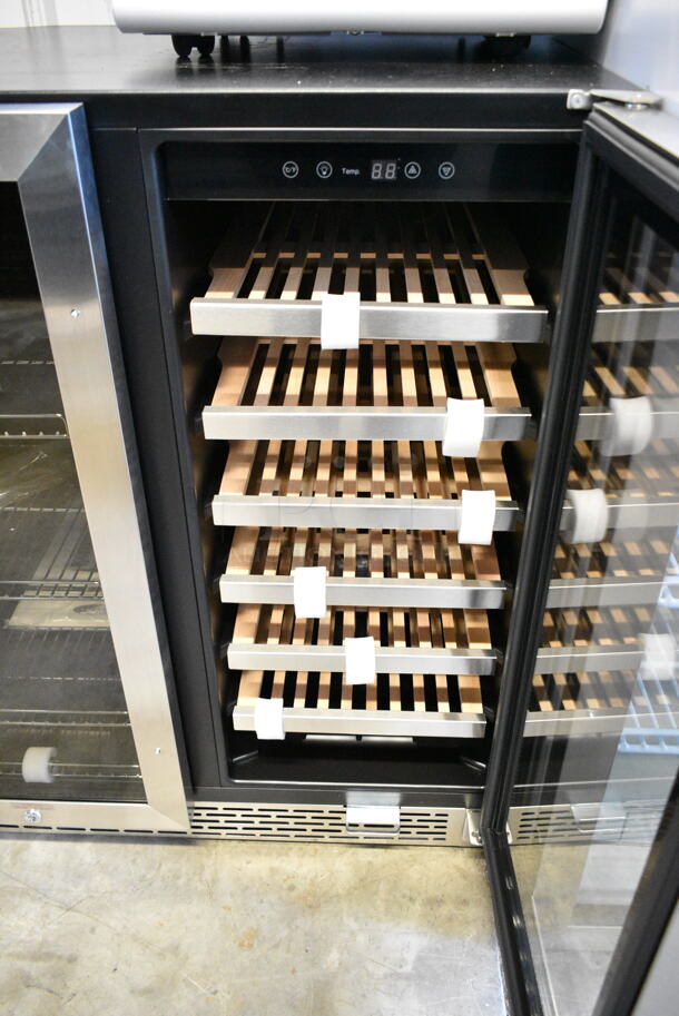 	BRAND NEW SCRATCH AND DENT! Whynter BWB-3388FDS 30′′ Built-In French Door Dual Zone 33 Bottle Wine Refrigerator Merchandiser 88 Can Beverage Center. 115 Volts, 1 Phase. Tested and Working! - Image 6 of 7