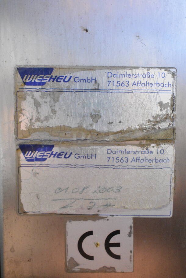 Wiesheu Stainless Steel Commercial Double Deck Convection Oven on Pan Rack w/ Commercial Casters. 208-240 Volts, 3 Phase. - Image 9 of 9