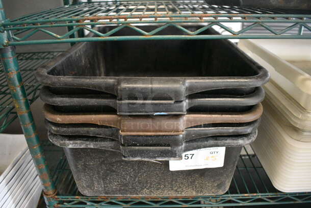 ALL ONE MONEY! Lot of 5 Poly Bus Bins! 21x15x7 - Image 1 of 3