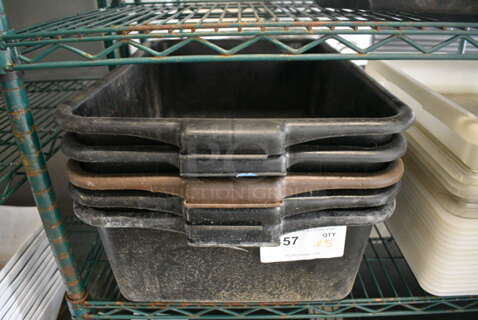 ALL ONE MONEY! Lot of 5 Poly Bus Bins! 21x15x7