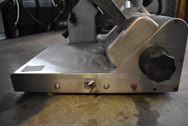 Stainless Steel Commercial Countertop Automatic Meat Slicer w/ Blade Sharpener. 115 Volts, 1 Phase. 26x23x21. Tested and Working! - Image 7 of 7