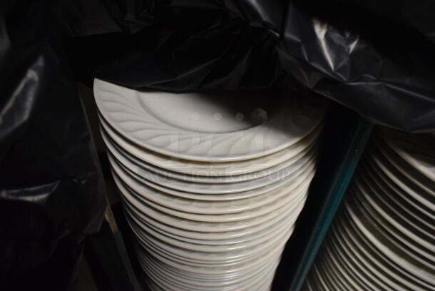Metal Commercial Dish Carts on Commercial Casters w/ Contents Including Ceramic Plates. (ice room) - Image 4 of 4