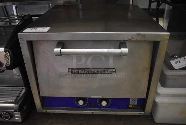 Baker's Pride Stainless Steel Commercial Countertop Pizza Oven w/ 2 Stones. 208/240 Volts, 1 Phase. 23x25x21