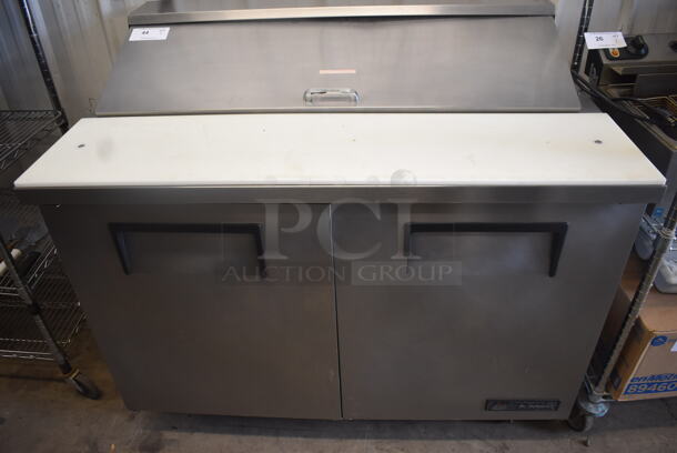 2010 True TSSU-48-12 Sandwich Salad Mega Top Refrigated Prep Table on Commercial Casters. 115 Volt 1 Phase. Tested and Powers On But Does Not Get Cold - Image 1 of 9