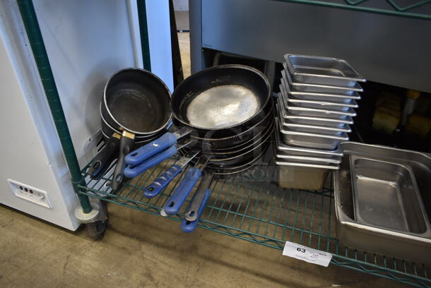 ALL ONE MONEY! Tier Lot of Various Items Including Metal Skillets, Metal Bowls and Stainless Steel Drop In Bins. - Image 3 of 3