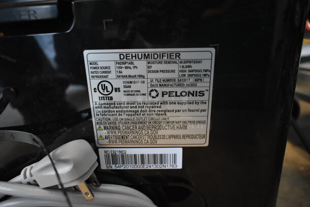 Pelonis PAD50P1ABL 50 Pint Dehumidifier. 115 Volts, 1 Phase. - Image 5 of 5