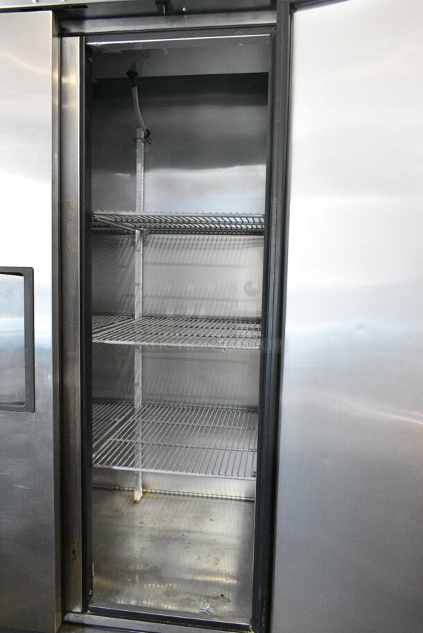 2016 True T-35 Stainless Steel Commercial 2 Door Reach In Cooler w/ Poly Coated Racks. 115 Volts, 1 Phase. Tested and Working! - Image 4 of 6
