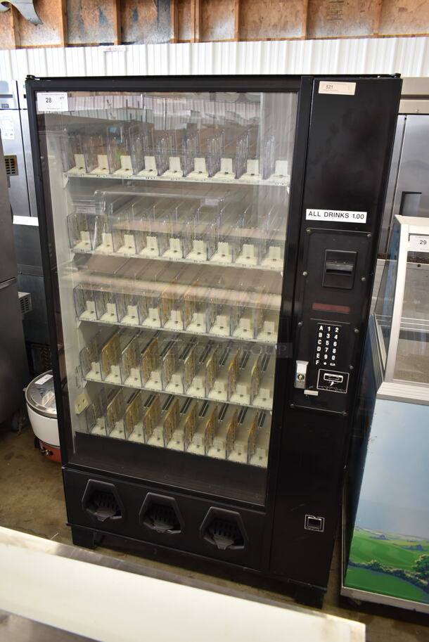 Dixie-Narco DN2145 Metal Commercial Floor Style Vending Machine w/ Cash Acceptor. Tested and Working! - Image 1 of 9