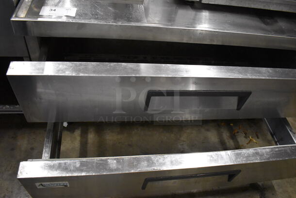 Avantco 178CBE52HC Stainless Steel Commercial 2 Drawer Chef Base on Commercial Casters. 115 Volts, 1 Phase. 52x32x26. Tested and Does Not Power On - Image 5 of 6