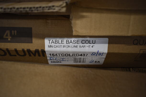 PALLET LOT of 49 BRAND NEW IN BOX! Table Parts Including 24 164TCLWDWL30 Standard Height Post Antique Walnut, 2 Table Base Plate 22x30, 2 164STBCOL425 Lancaster Table & Seating 25" x 4" Standard Height Table Base Column for Stamped Steel Line, 12 Round Base 30x30, 2 164TCOLRD437 Lancaster Table & Seating 37 1/2" x 4" Bar Height Table Base Column and Rod, 5 Connector Bar Height 30x96, 2 Connector Bar Height 30x72. - Image 9 of 9