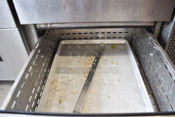 True TPP-93D-6 Stainless Steel Commercial Pizza Prep Table w/ 6 Drawers on Commercial Casters. 115 Volts, 1 Phase. Tested and Working! - Image 6 of 12