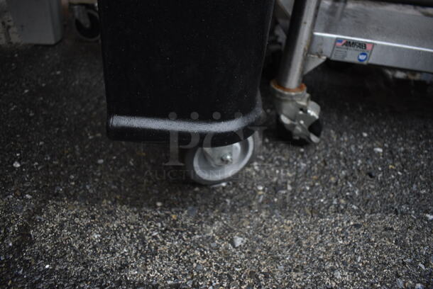 Black Poly Portable Buffet Ice Station on Commercial Casters. 72x24x34 - Image 3 of 4