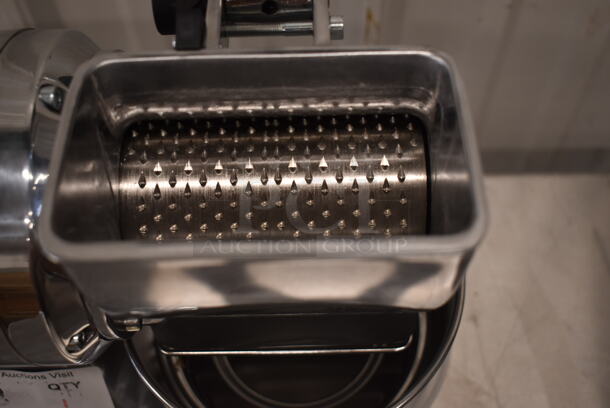 BRAND NEW SCRATCH AND DENT! Estella CG12 Stainless Steel Commercial Countertop Electric Hard Cheese Grater. 120 Volts, 1 Phase. Tested and Working! - Image 4 of 7