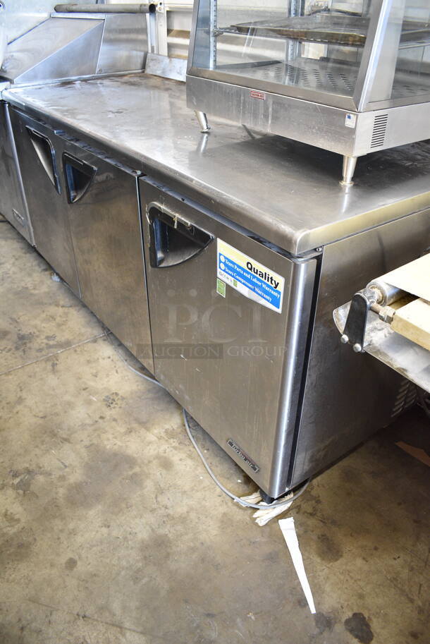 Turbo Air TWR-72SD Stainless Steel Commercial 3 Door Undercounter Cooler on Commercial Casters. 115 Volts, 1 Phase. Tested and Powers On But Does Not Get Cold - Image 2 of 7